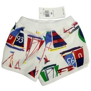POLO RALPH LAUREN‎ Sailboat Print Cotton French Terry Shorts Size 3 months